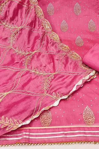 Embellished Unstitched Dress Material
