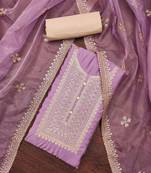 Floral Embroidered Unstitched Dress Material