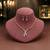 Crystal clear white color american diamond necklace set styled for evening functions