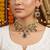 Imperial polish multi color sabyasachi inspired russian stone necklace set for festivities