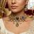 Ornate traditional multi color sabyasachi inspired russian stone necklace set for weddings
