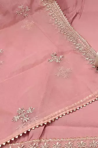 Floral Embroidered Sequinned Unstitched Dress Material