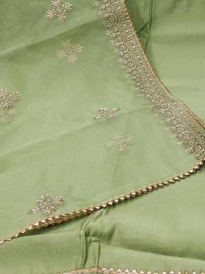 floral embroidered sequinned unstitched dress material 3
