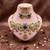 Chic royal multi color sabyasachi inspired russian stone necklace set for parties