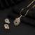 Lush jade green color american diamond pendant set suitable for ethnic outfits