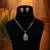 Lush jade green color american diamond pendant set suitable for ethnic outfits
