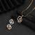 Playful gemstone multi color american diamond pendant set tailored for festive parties
