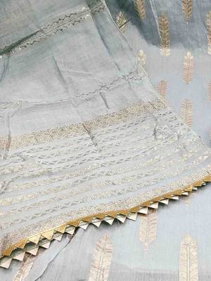 floral embroidered sequinned unstitched dress material 5