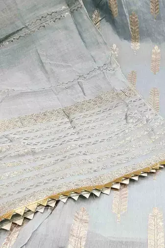 floral embroidered sequinned unstitched dress material