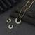 Rich forest green color american diamond pendant set specially made for women