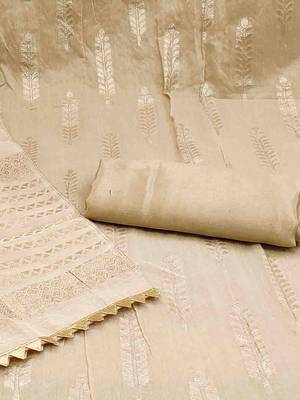 ethnic motifs woven design beads and stones unstitched dress material 4