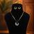 Rich forest green color american diamond pendant set specially made for women
