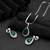 Radiant olive green color american diamond pendant set ideal for traditional outfits