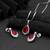 Classic ruby red color american diamond pendant set perfect for grand occasions