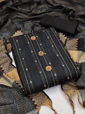 ethnic motifs woven design unstitched dress material 1