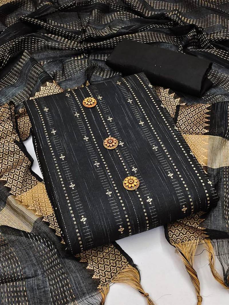 ethnic motifs woven design unstitched dress material