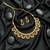 Vibrant dual rani & green color matte gold necklace set for traditional events