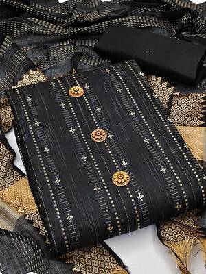 ethnic motifs woven design unstitched dress material 2