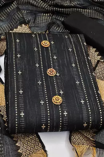 ethnic motifs woven design unstitched dress material