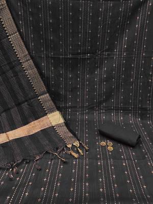 ethnic motifs woven design unstitched dress material 5