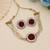 Chic deep maroon color choker handcraft necklace set styled for ethnic outfits