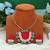 Vibrant passion red color handcraft necklace set specially tailored for festive celebrations