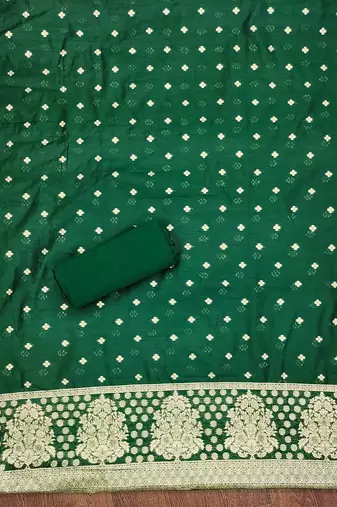 geometric woven design zari unstitched dress material