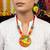 Festive folk multi color wooden handcraft necklace set styled for cultural gatherings