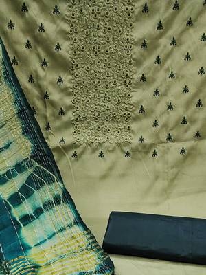 floral embroidered unstitched dress material 5