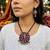 Boho style multi color fabric handcraft necklace set designed for modern outfits