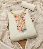 printed embroidered unstitched dress material