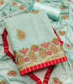 embellished unstitched dress material