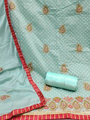 embellished unstitched dress material 3