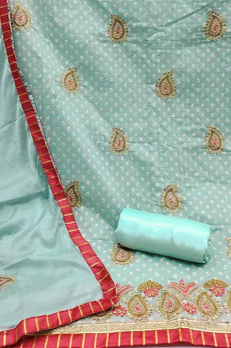 embellished unstitched dress material