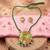Festive peacock multi color fabric handcraft necklace set suitable for cultural parties