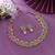 Traditional ethnic maroon & green color meenakari necklace set for festive outfits