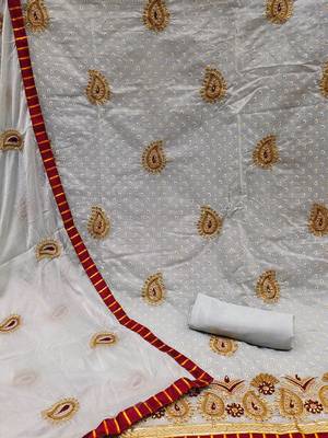 embellished unstitched dress material 3