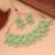 Refreshing pastel light green color meenakari necklace set suitable for spring gatherings