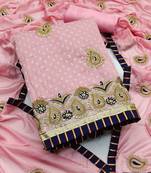 ethnic motifs embellished unstitched dress material