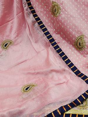 ethnic motifs embellished unstitched dress material 4