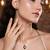 Classy jet black color fashion chain pendant with earring set for night parties