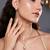 Pretty pastel peach color fashion chain pendant with earring set for girls wear