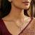 Soft powder light pink color fashion necklace created for delicate daily wear