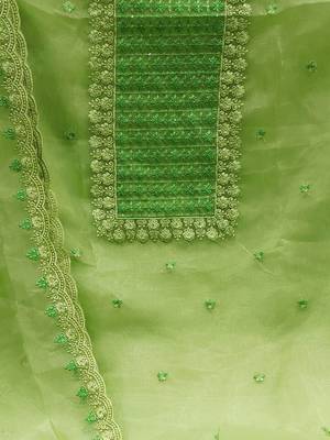 embroidered organza unstitched dress material 4