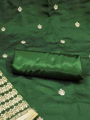 floral embroidered sequinned unstitched dress material 4