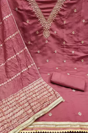 Embroidered Unstitched Dress Material