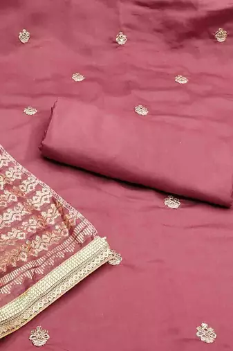 Embroidered Unstitched Dress Material