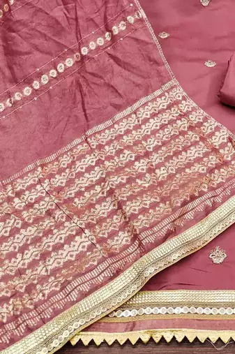 Embroidered Unstitched Dress Material