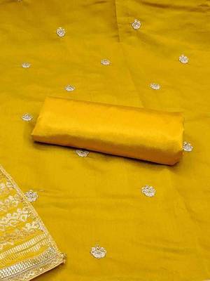 embroidered unstitched dress material 4