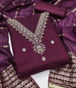 embroidered unstitched dress material